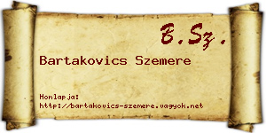 Bartakovics Szemere névjegykártya
